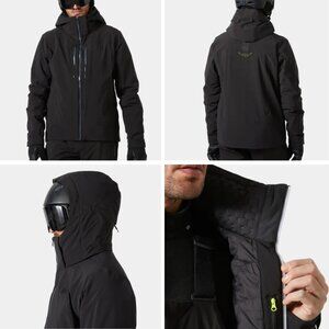 Helly Hansen Men's Alpha LIFALOFT™ Insulated Ski Jacket in Black, Size Large